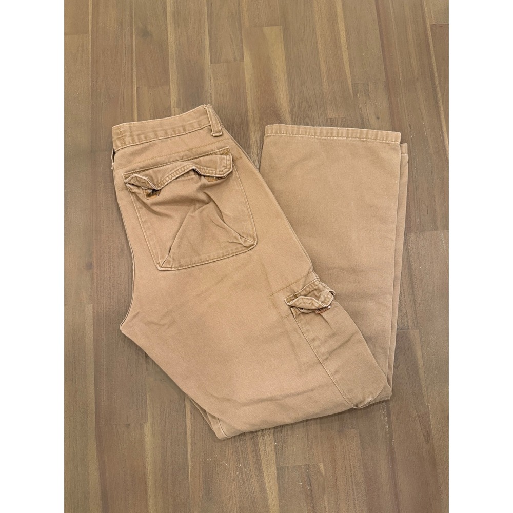 Wrangler Jeans Co Cargo Pants Tan Khaki‎ Relaxed Fit Men's Size - Picture 2 of 5